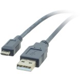 GEMBIRD USB 2.0 A - Micro B kábel 1.0m fekete CCP-mUSB2-AMBM-1M