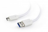 Gembird USB C - USB 3.0 kábel 1m fehér (CCP-USB3-AMCM-1M-W)