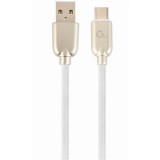 Gembird USB-C -> USB-A 2.0 M/M adatkábel 2m fehér Premium rubber