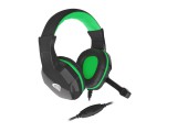 Genesis Argon 100 Gamer Mikrofonos fejhallgató, fekete-zöld
