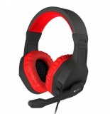 Genesis Argon 200 Gamer mikrofonos sztereó fejhallgató, fekete-piros