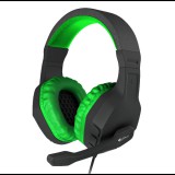 Genesis Argon 200 Gamer mikrofonos sztereo fejhallgató, zöld