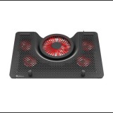 Genesis Oxid 550 Laptop hűtőpad 15.6"-17.3" 5 ventilátor, led világítás, USB, fekete-piros