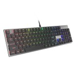 Genesis Thor 420 RGB mechanikus slim Gamer billentyuzet, US kiosztás Blue switch