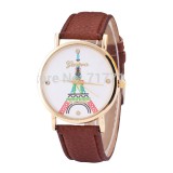 Geneva Eiffel-tornyos karóra, barna szíj