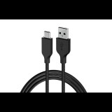 Genius ACC-A2CC-3A USB Type-A apa - USB Type-C apa 2.0 Adat és töltő kábel - Fekete (1.5m) (32590007401)