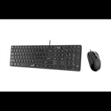 Genius Computer Technology SlimStar C126 billentyűzet Egér mellékelve Otthoni USB QWERTY Magyar Fekete