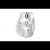 Genius Ergo 9000S Pro vezeték nélküli (Bluetooth 5.0 / 2.4GHz) újratölthető egér gyöngyház fehér (31030039400) (31030039400)