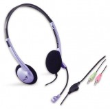 Genius fejhallgató - hs-02b (3.5mm jack, hanger&#337;szabályozó, mikrofon, lila-fekete) 31710037100