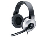 Genius fejhallgató - hs-05a (3.5mm jack, hanger&#337;szabályozó, mikrofon, fekete-ezüst) hs-05a