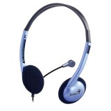 Genius HS-02B PC vezetékes kék headset (31710037103)