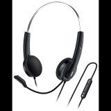 Genius HS-220U Vezetékes fejhallgató headset - Fekete (31710032401)