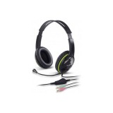 Genius HS-400A dual jack mikrofonos PC zöld headset