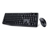 Genius KM-170, HU, USB, Fekete, Billentyűzet + Egér, 1200 DPI