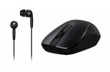 Genius MH-7018 wireless mouse Black + In-ear Headset Black 31280006400
