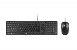 Genius SlimStar C126 Wired keyboard + mouse Black HU 31330007404