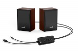 Genius sp-hf380bt 2.0 bluetooth speaker wood 31730034402