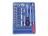 Genius Tools crowafej készlet, E-torx és 6-lapos, metrikus, 1/2", 37 darabos (MS-437M)