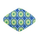 Geometriai mintás kék mosható betét L méretben