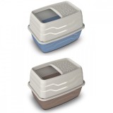 GEORPLAST Macska WC fedeles tető bejáróval 56x40x38cm vegyes szín [9]