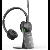 GEQUDIO GC-4 DECT Bluetooth fejhallgató zajszűréssel, bázisállomással, vezeték nélküli (WA9756)