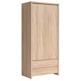 GERBOR Kasia 017 - 2-ajtós, 2-fiókos ruhásszekrény (sonoma tölgy) SZF2D2S