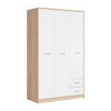 GERBOR Nepo 018 - Gardróbszekrény (sonoma tölgy/fehér) SZF3D2SN