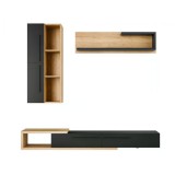 GERBOR Salvador nappali bútor szett tv-állvánnyal 210 - tahoe tölgy/antracit