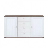 GERBOR VALENTINA 004 - Kétajtós, négyfiókos komód (canyon fenyő/trüffel tölgy) KOM2D4S