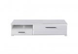 GERBOR VUSHER 003 - Tv-szekrény, jobbos (fehér/fényes fehér) RTV1D1SP