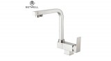GetWell Harrier-S, 3 utas Konyhai csap, lehajtható hattyúnyakkal vízszűrőkhöz Nikkel színben