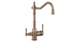 GetWell Heron, 2 karos, 3 utas Konyhai csap víztisztítókhoz Antikolt hatású bronz színben