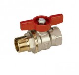 Giacomini 1˝  R914 DADO golyóscsap fix-KB, T-fogantyús, nikkelezett