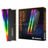 Gigabyte DIMM memória 2X8GB DDR4 3333Mhz AORUS RGB hűtőbordás (GP-ARS16G33)