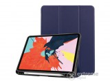 Gigapack álló, bőr hatású aktív flip tok Apple iPad Air 2020 (Air 4) készülékhez, sötétkék