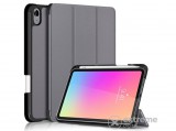 Gigapack álló, bőr hatású aktív flip tok Apple iPAD mini 6 (2021) készülékhez, szürke