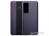 Gigapack álló, bőr hatású aktív flip tok Huawei P40 Pro 5G készülékhez, lila