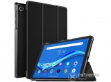 Gigapack álló, bőr hatású aktív flip tok Lenovo Tab M10 Plus (TB-X606F) készülékhez, fekete