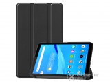 Gigapack álló, bőr hatású aktív flip tok Lenovo Tab M7 készülékhez, fekete
