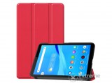 Gigapack álló, bőr hatású aktív flip tok Lenovo Tab M7 készülékhez, piros