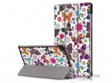 Gigapack álló, bőr hatású aktív flip tok Samsung Galaxy Tab S6 Lite 10.4 WIFI (SM-P610) készülékhez, színes pillangó min