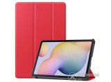 Gigapack álló, bőr hatású aktív flip tok Samsung Galaxy Tab S7 LTE 5G (SM-T876) készülékhez, piros
