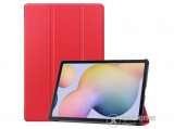 Gigapack álló, bőr hatású aktív flip tok Samsung Galaxy Tab S7 Plus LTE 5G (SM-T976) készülékhez, piros