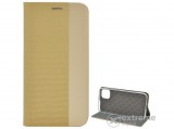 Gigapack álló, bőr hatású flip tok Apple iPhone 11 Pro Max készülékhez, arany