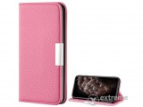 Gigapack álló, bőr hatású flip tok Apple iPhone 12 Pro Max készülékhez, rózsaszín