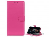 Gigapack álló, bőr hatású flip tok Honor X10 5G készülékhez, rózsaszín