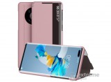 Gigapack álló, bőr hatású flip tok Huawei Mate 40 Pro készülékhez, rózsaszín