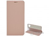 Gigapack álló, bőr hatású flip tok Huawei P40 Lite 4G készülékhez, rozéarany