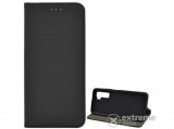 Gigapack álló, bőr hatású flip tok Huawei P40 Lite 5G/Nova 7 SE készülékhez, fekete, rombusz mintás