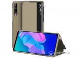 Gigapack álló, bőr hatású flip tok Huawei P40 Lite E készülékhez, barna